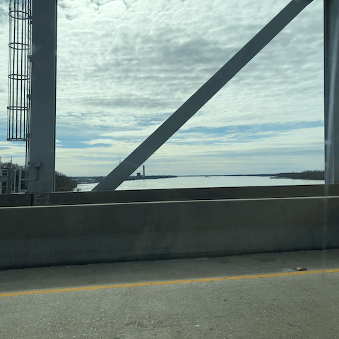 Mississippi River by highway.